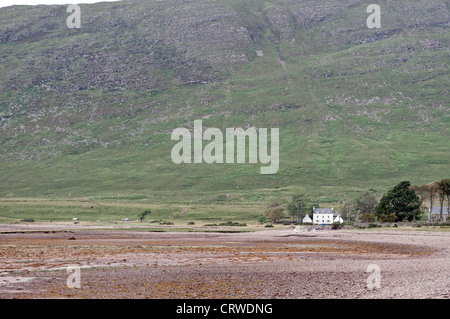 A house above the beach at Applecross, Wester Ross Stock Photo