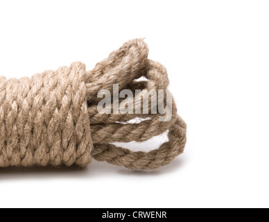 coil of hemp rope Stock Photo