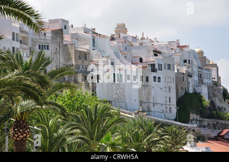 View of Old Town from Port of Mahón, Mahón, Menorca, Balearic Islands, Spain Stock Photo