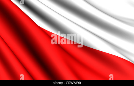 Flag of Poland. Close up. Stock Photo