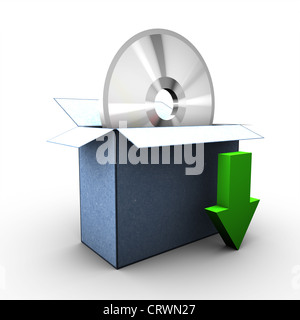 3D-downloadlink Stock Photo