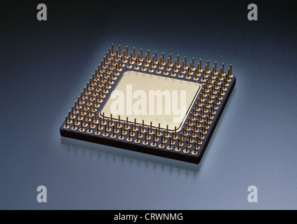 Computer microchip CPU Stock Photo
