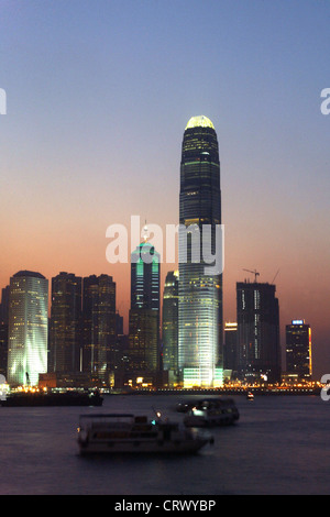 The skyline of Hong Kong Iceland in the evening light Stock Photo