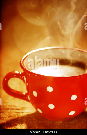 Close-up of a wonderful cup of hot coffee  Stock Photo