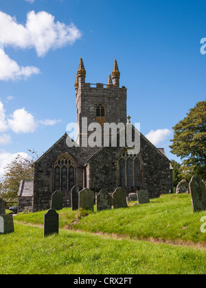 The church of St Leonard in the village of Sheepstor in Dartmoor Natioal Park near Tavistock, Devon, England. Stock Photo