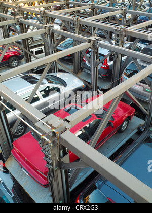Multi-level vertical parking lot in Tokyo, Japan Stock Photo: 68884288