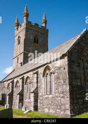 The church of St Leonard in the village of Sheepstor in Dartmoor Natioal Park near Tavistock, Devon, England. Stock Photo