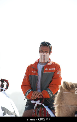 groupama team and skipper franck cammas during abu dhabi volvo race january 2012 Stock Photo