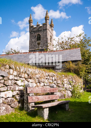 The church of St Leonard in the village of Sheepstor in Dartmoor Natioal Park near Tavistock, Devon, England. Stock Photo