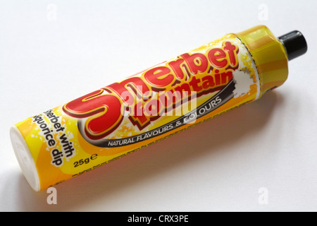 Sherbet fountain sherbet with a liquorice dab isolated on white ...