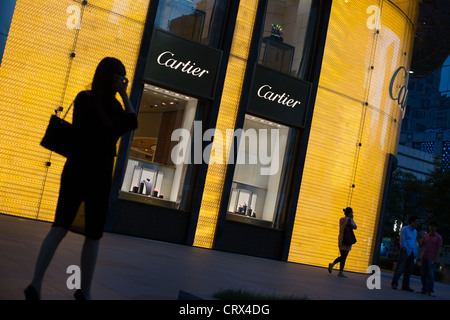 In the Xintiandi upmarket shopping district, in Shanghai, China Stock Photo