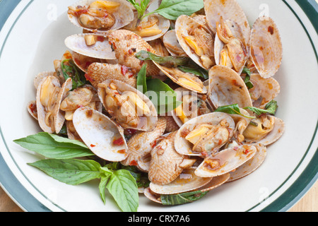 clams, seafood, used to make food such as soup or fried. Stock Photo