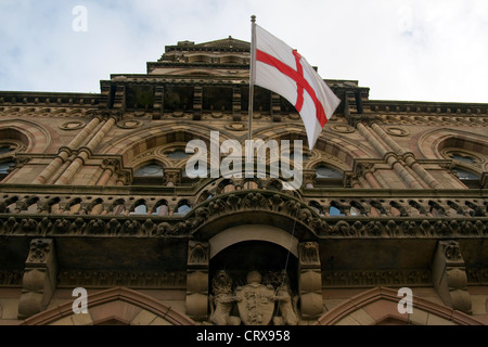 Chester Town Hall with St George's  Flag Stock Photo