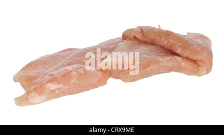 Piece of raw chicken meat isolated on white background Stock Photo
