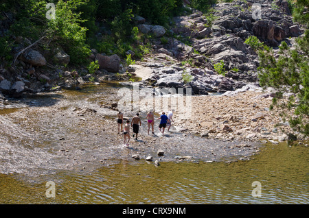 Johnson's Shut-ins State Park is one of the the most popular Missouri state parks. Stock Photo