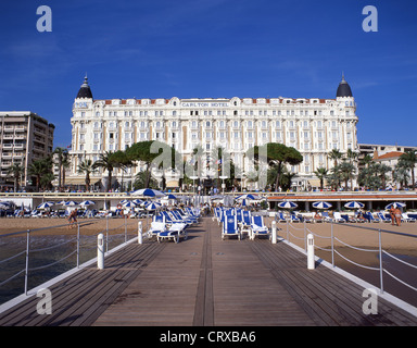The InterContinental Carlton Cannes hotel, Cannes, Côte d'Azur, Alpes-Maritimes, Provence-Alpes-Côte d'Azur, France Stock Photo