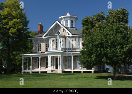 Kelley Mansion. House at East Lake Shore Road, Kelleys Island, Ohio, USA. Stock Photo