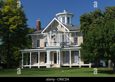 Kelley Mansion. House at East Lake Shore Road, Kelleys Island, Ohio, USA. Stock Photo