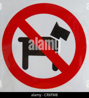 A dog ban sign Stock Photo