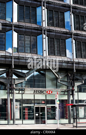 HSBC bank building architecture . Queen victoria street. London. England Stock Photo