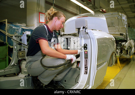 Assembly v. Mercedes-Benz CLK Karmann in Osnabrueck Stock Photo