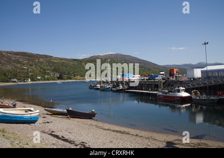 Ullapool Ross and Cromarty Scotland May The harbour of this small fishing port on Loch Broom Stock Photo