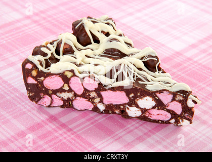 ROCKY ROAD PIE SLICE Stock Photo