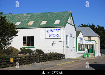 The West Store on Ross Street in Stanley, the Falkland Islands Stock Photo