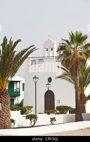 Lanzarote, Uga, San Isidro Labrador church - Uga, Lanzarote, Spain, Europe Stock Photo