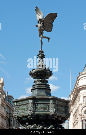 LONDON, UK - JUNE 30, 2012: Statue of Eros in Piccadilly Circus Stock Photo