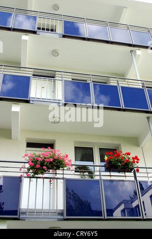 Duesseldorf, apartment house with modernized facade Stock Photo