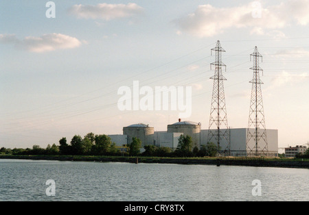 Nuclear power plant in the EdF Fessenheim Stock Photo