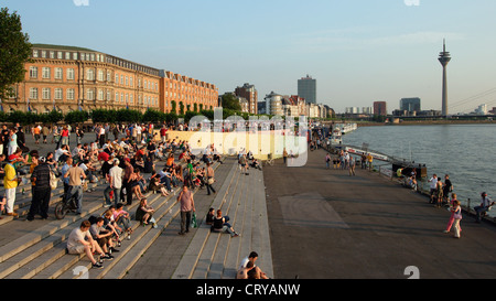 Duesseldorf, Rhine promenade, SPANISH STEPS Stock Photo