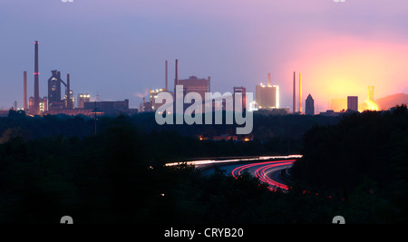 Duisburg, ThyssenKrupp industrial landscape Stock Photo