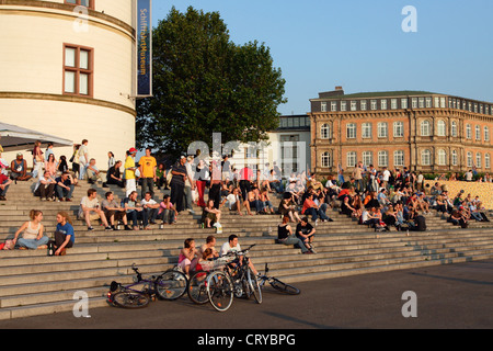 Duesseldorf, Rhine promenade, SPANISH STEPS Stock Photo