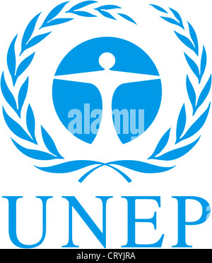 Logo of United Nations Environment Programme UNEP with seat in Nairobi. Stock Photo