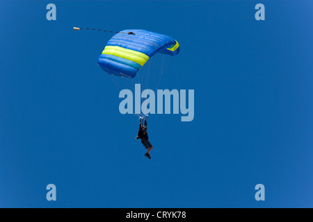 Sky diving tandem jump Stock Photo