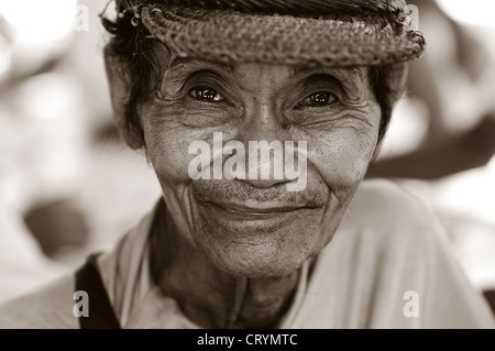 elderly man in davao city davao del norte mindanao philippines Stock Photo