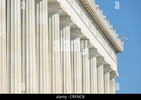 Lincoln Memorial roof detail, Washington DC, USA - Roof detail of the ...