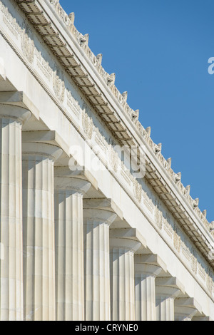 Lincoln Memorial roof detail, Washington DC, USA - Roof detail of the ...