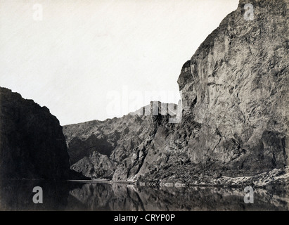 Black Canyon, Colorado River, Looking Below From Big Horn Camp, 1871, by Timothy O'Sullivan Stock Photo