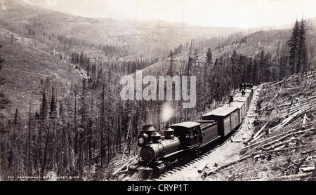 Marshall Pass, CO The Denver & Rio Grand Railway, 1881, by William Henry Jackson Stock Photo