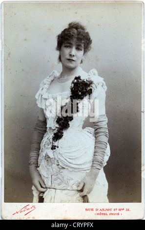 Nadar - French actress Sarah Bernhardt - c1864 Stock Photo - Alamy