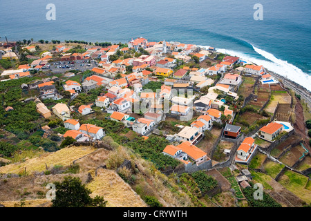 The village of Jardim Do Mar in the west of the island of Madeira Stock Photo