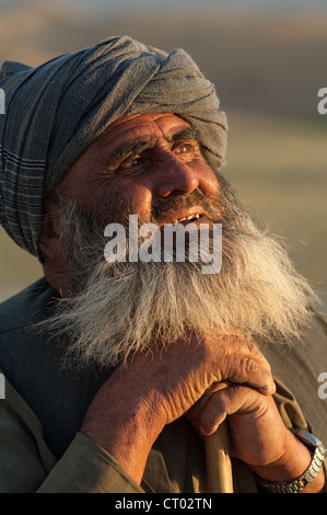 An Afghan shepherd in Samangan Province Stock Photo