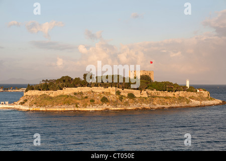 Guvercin Adasi island, also known as Pigeon Island, Kusadasi, Turkey Stock Photo