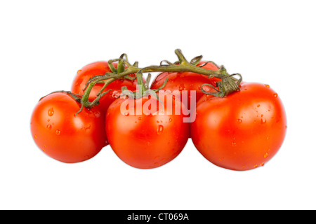 Red tomatoes isolated (clipping path included) Stock Photo
