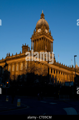 Leeds Town Hall, The Headrow Leeds; built between 1853 & 1858. Stock Photo