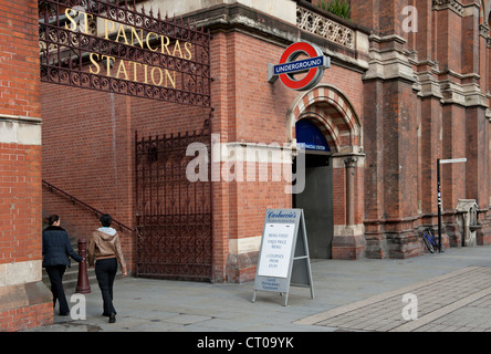 The original entrance to St Pancras Railway Station, London, UK Stock Photo