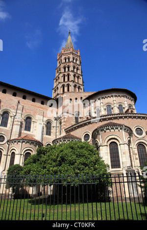 France, Midi-Pyrénées, Toulouse, Basilique St-Sernin, basilica, Stock Photo